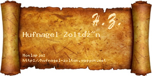 Hufnagel Zoltán névjegykártya
